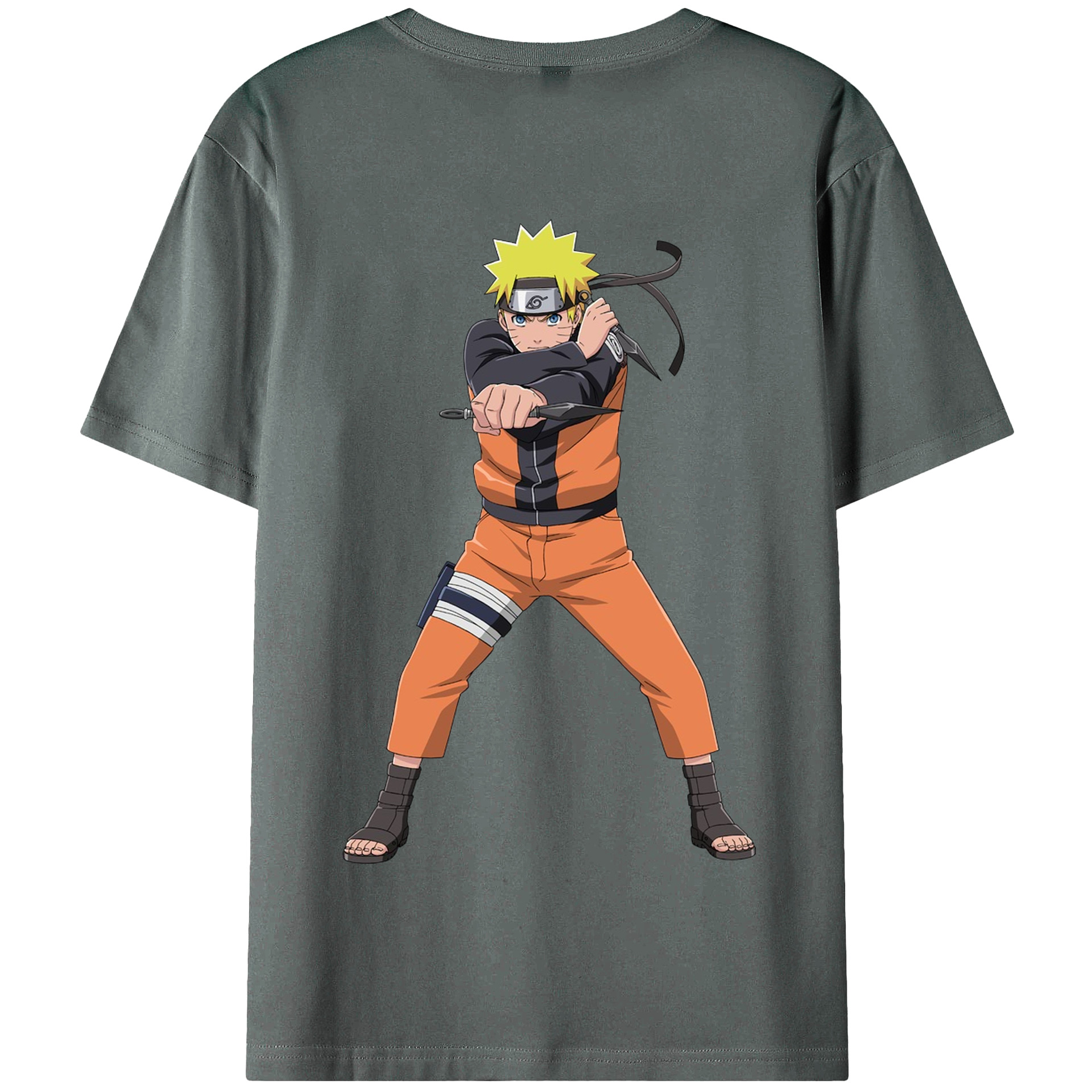 （画像用） NARUTO -ナルト- うずまき ナルト Uzumaki Naruto 綿100％半袖Tシャツ（背面プリント）
